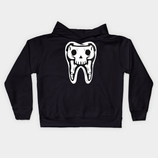 Skeleton Tooth For Dentist On Halloween Kids Hoodie